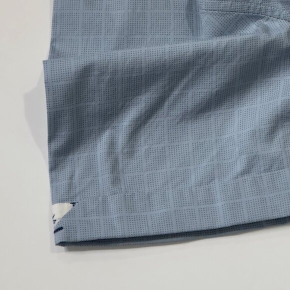 7 Diamonds Men's XL Blue Geometric Slim-Fit Stretch Button-Up Shirt - Picture 7 of 7